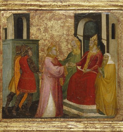 Saint Lawrence Arraigned Before the Prefect Valerianus by Lorenzo di Niccolò